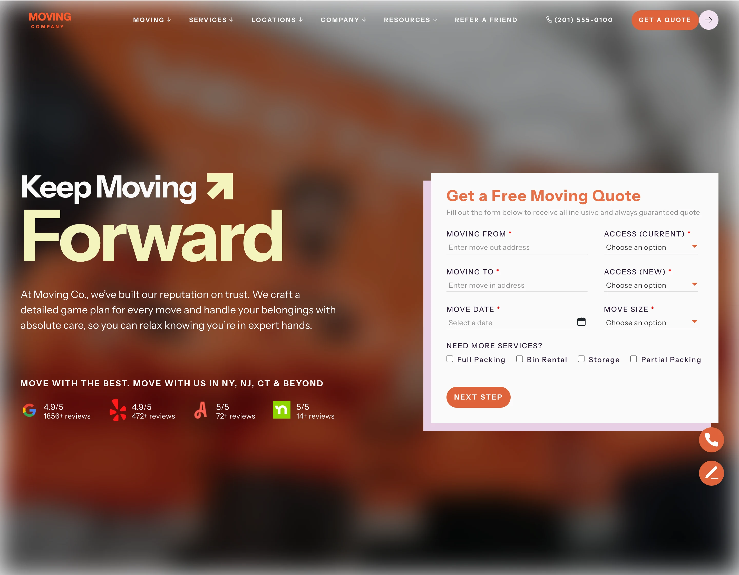 Moving & Relocation Company website