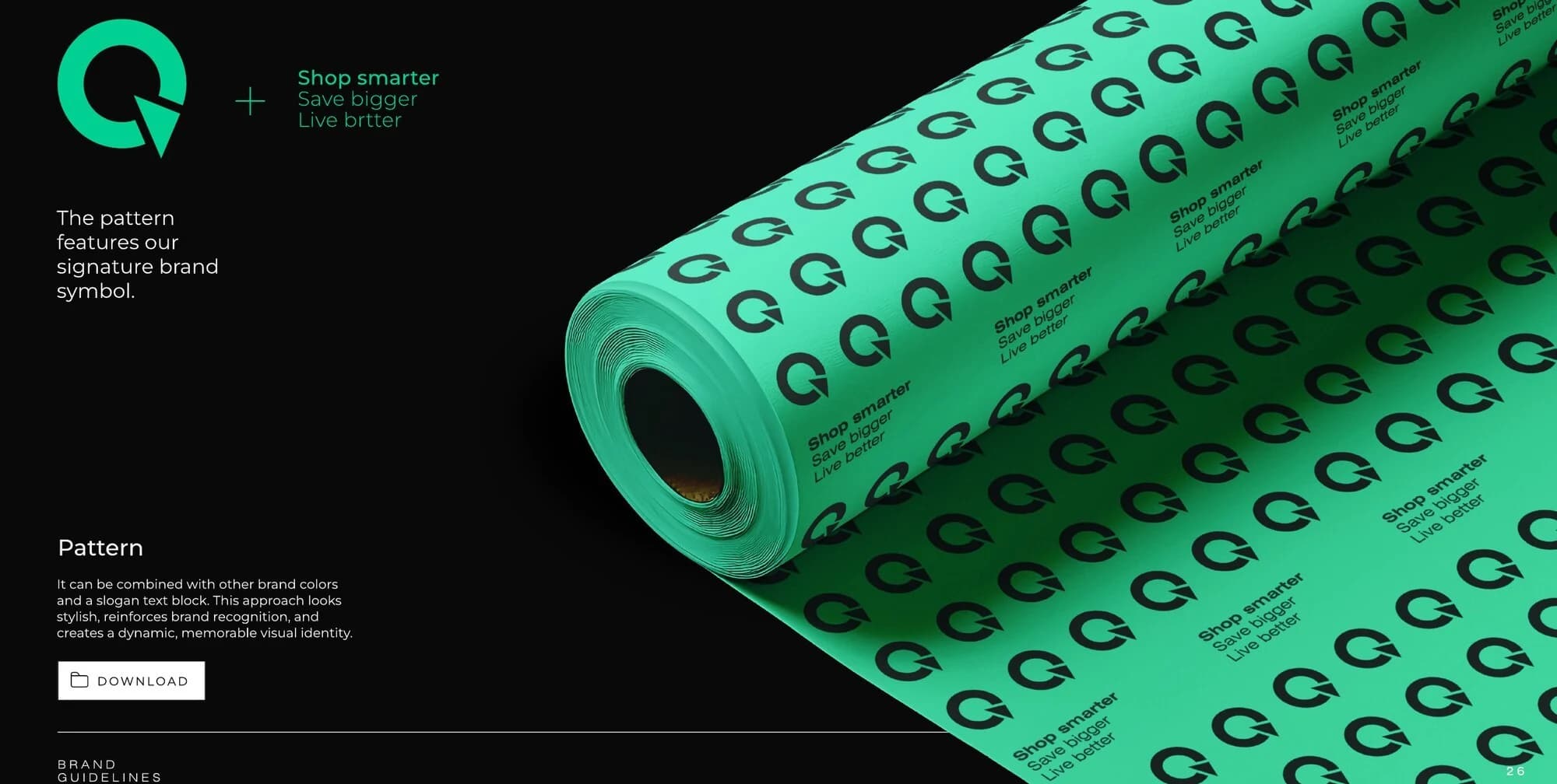 The Sequel brand pattern applied to packaging