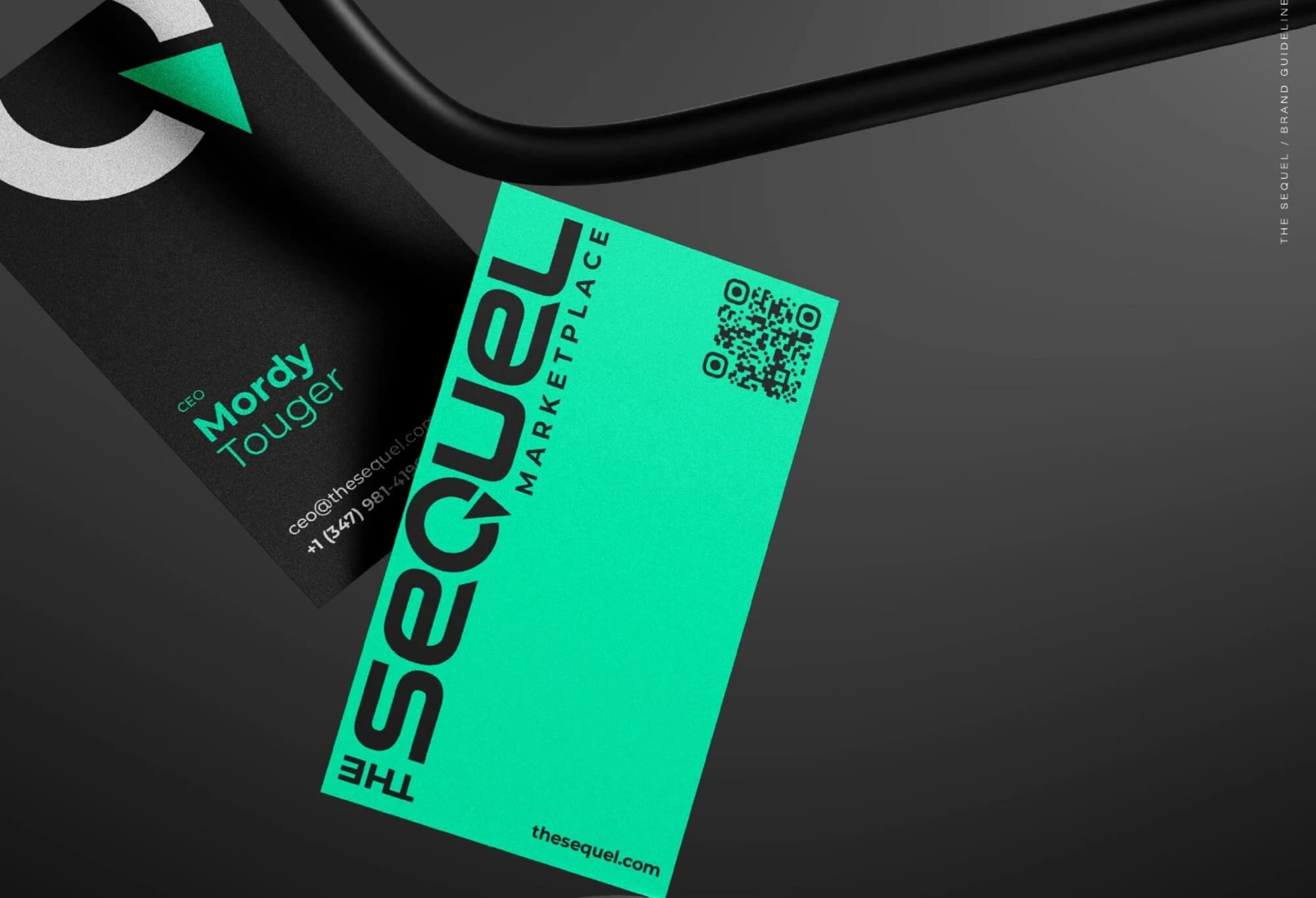 The Sequel green and black brand pattern
