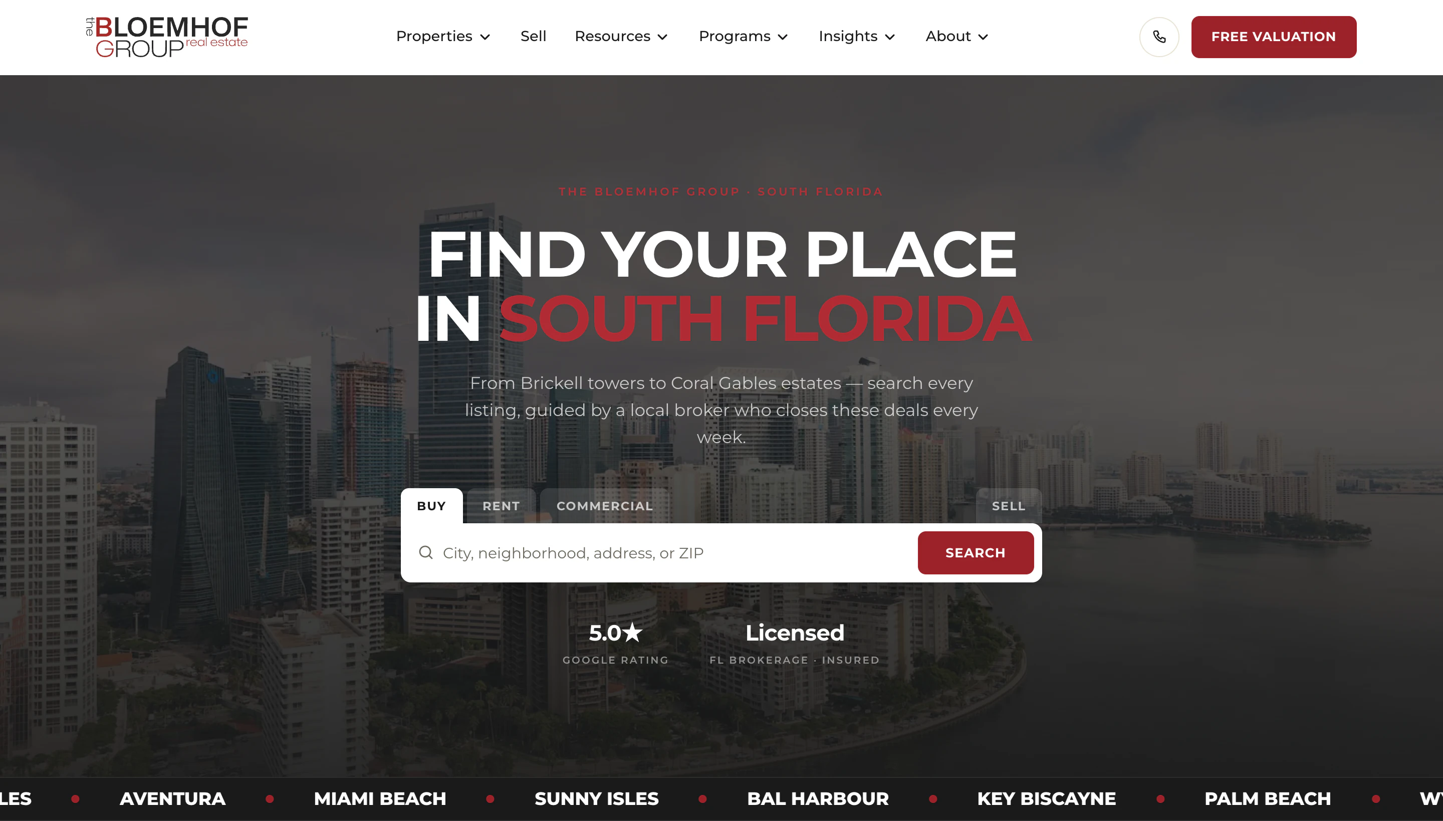 bloemhofgroup.com — real estate brokerage / South Florida